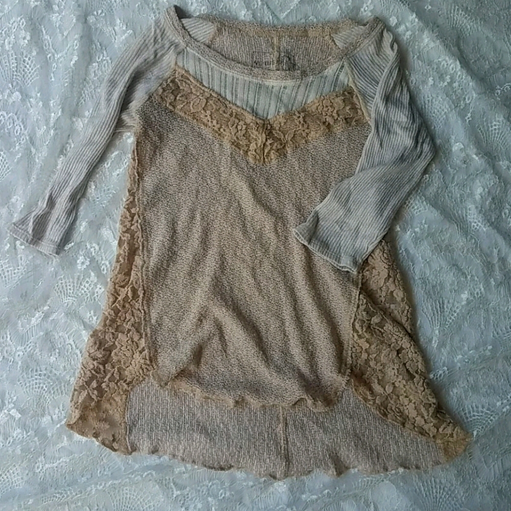 We The Free Lace Thermal Top